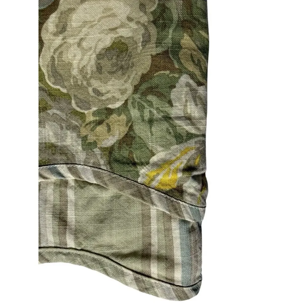 Set of 3 Waverly Spring Bling Window Valances Short Curtains Floral Print Green